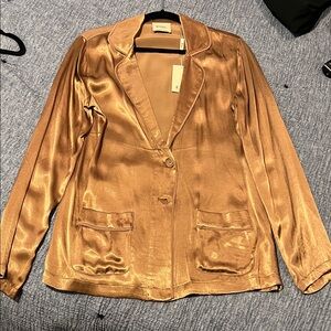 Elie Tahari Metallic Copper Blazer